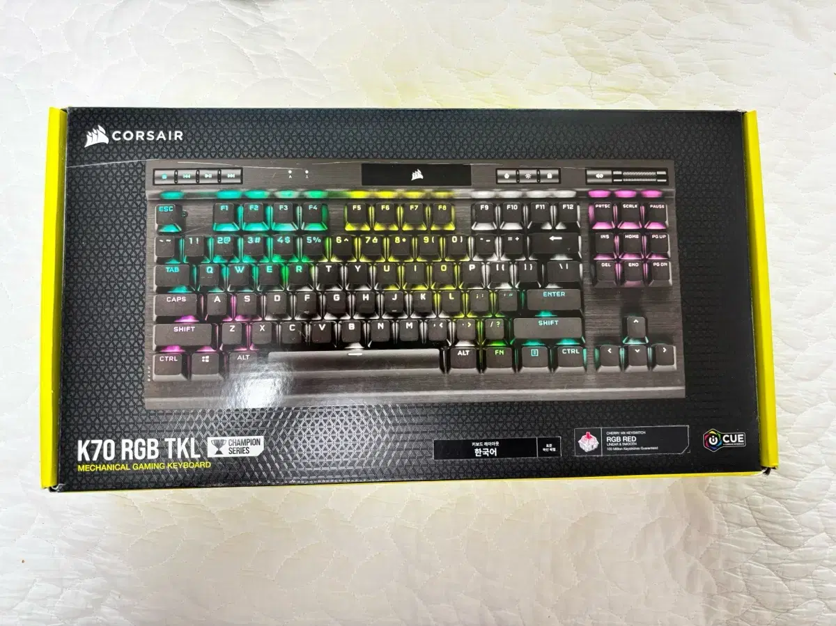 커세어 k70 tkl rgb 적축